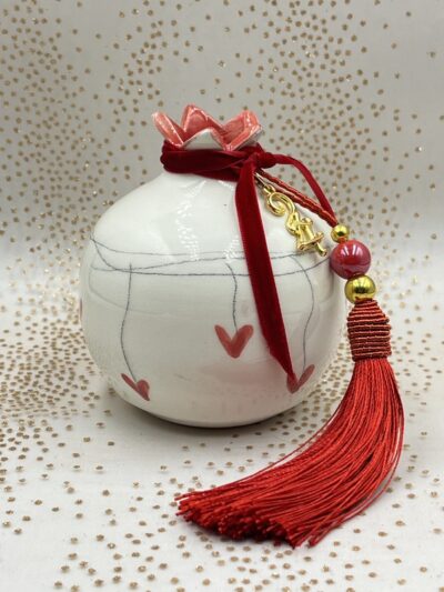 Pomegranate-Hanging Hearts