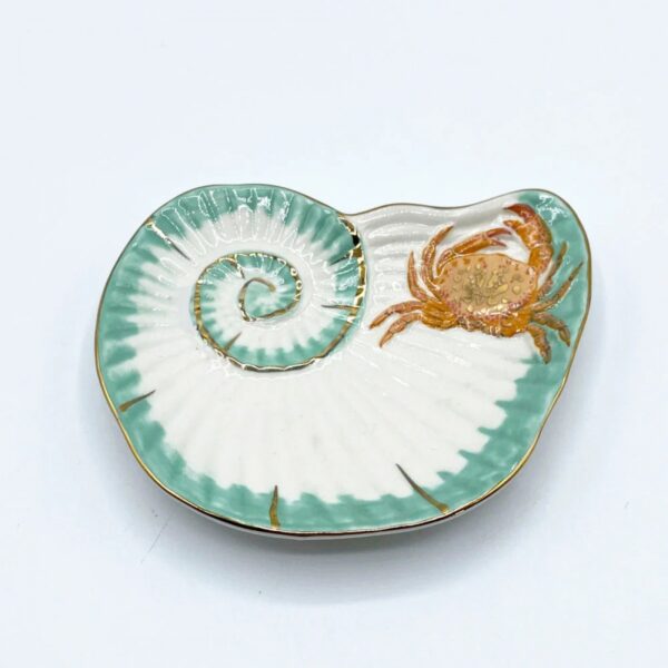 Dish_Coral Seashell & Crab