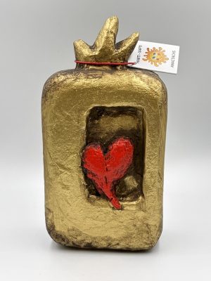 Gold Pomegranate With Heart